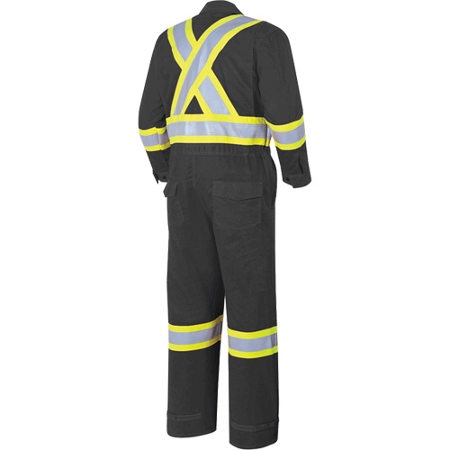 7702BK Combinaison ignifuge et r&eacute;sistant &agrave; l'arc &eacute;lectrique 88/12 FR-Tech, Taille 36, Noir, 9,7 cal/cm² - Pioneer V2540470-36