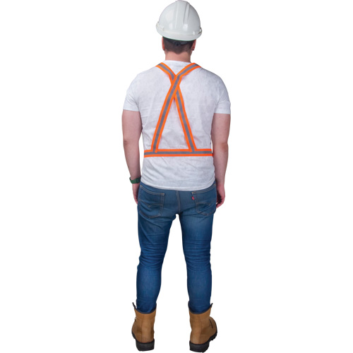 Traffic Harness, High Visibility Orange, Silver Reflective Colour, 3X-Large - Zenith Safety Products 