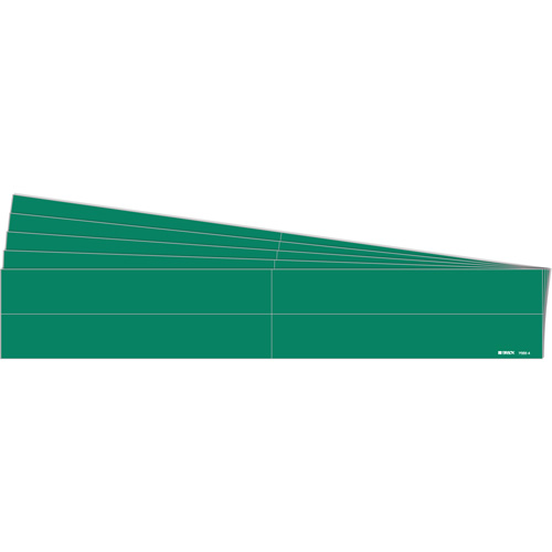 "Blank" Pipe Markers, Self-Adhesive, 1-1/8" H x 7" W, Green - Brady 7022-4-PK