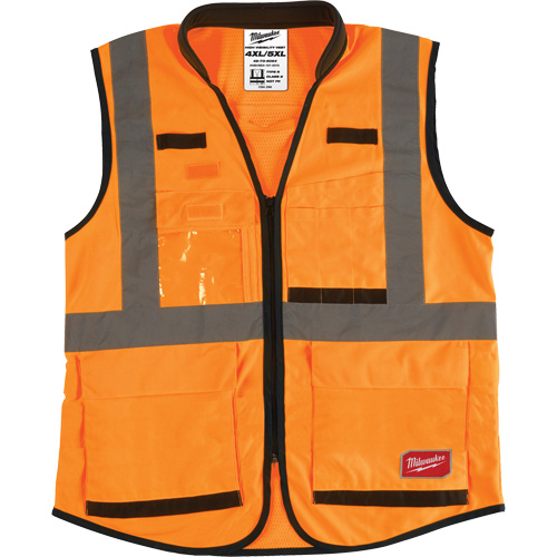 Performance Safety Vest, High Visibility Orange, Large/X-Large - Milwaukee 48-73-5092