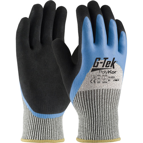 G-Tek&reg; PolyKor&reg; Insulated Cut-Resistant Glove, Small, 13 Gauge, Rubber Latex Coated, ANSI/ISEA 105 Level 3 - PIP Global Safety GP16820/S