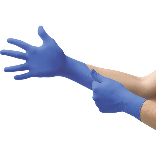 Gants d'examen d'usage multiple Microflex Cobalt N19, Petit, Nitrile, 3,9 mils, Sans poudre, Bleu, Classe 2 - Ansell N191