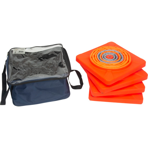 C&ocirc;ne de signalisation repliable, 28" h, Orange - Produits de sécurité Zenith 