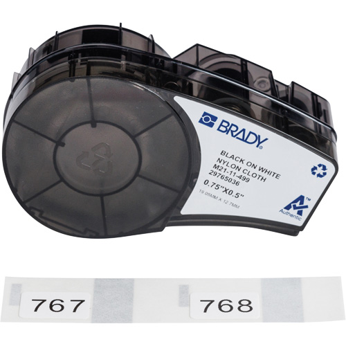 Aggressive Adhesive Multi-Purpose Labels with Ribbon, Black - Brady M21-11-499