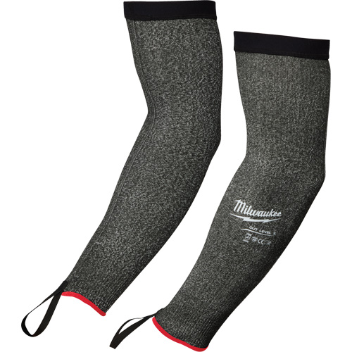 Protective Sleeves, Polyethylene, 18", ANSI/ISEA 105 Level 5/EN 388 Level E, Grey - Milwaukee 48-73-9051