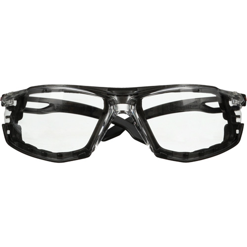 Lunettes de s&eacute;curit&eacute; s&eacute;rie 500 SecureFit, Lentille Transparent, Antibu&eacute;e/Anti-&eacute;gratignures, ANSI Z87+/R&eacute;pond ou surpasse la norme CSA Z94.3 - 3M SF501SGAF-BLK-FM