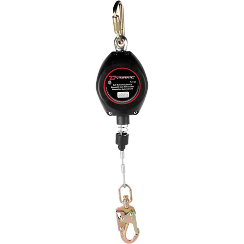 Cordage de s&eacute;curit&eacute; autor&eacute;tractable Dynamic, 20', Acier galvanis&eacute;, Pivotant - PIP Global Safety FP2AA06C