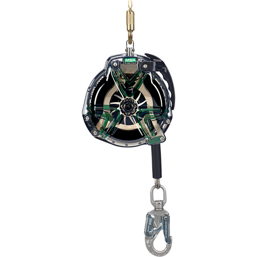 C&acirc;ble de s&eacute;curit&eacute; autor&eacute;tractable V-Tec, 30', Acier inoxydable, Pivotant - MSA 63310-00ACA