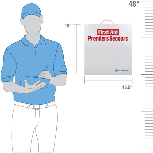 SmartCompliance&reg; First Aid Cabinet, Meets CSA Z1220-17 Type 3 High-Risk Environment, Small (2-25 Workers) - First Aid Central SC-CSA3S
