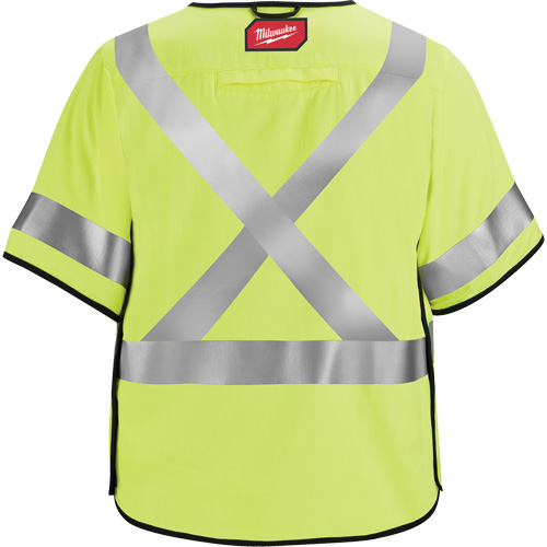 Breakaway Mesh Safety Vest, Black/High Visibility Lime-Yellow, Large/X-Large - Milwaukee 48-73-5332