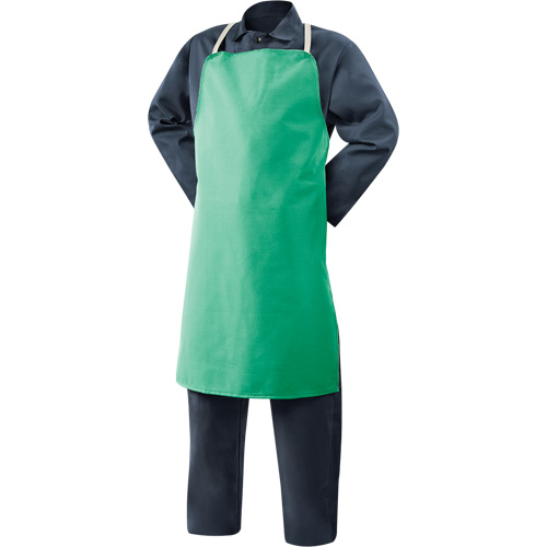 Weldlite Fire-Resistant Cotton Apron, Bib, 36" L, Green -  