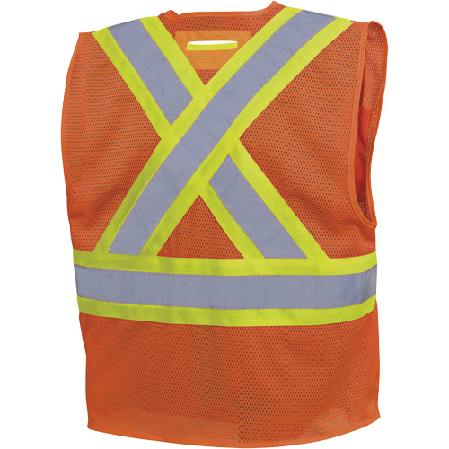6945 Non-Tear Away Mesh Vest, High Visibility Orange, Medium/Small, Polyester - Pioneer V1023750-S/M