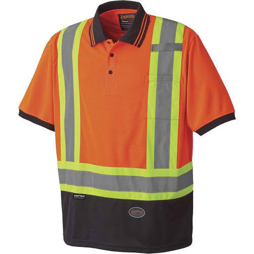 6986 Polo de s&eacute;curit&eacute; en il-de-perdrix, Polyester, Petit, Orange haute visibilit&eacute; - Pioneer V1051350-S
