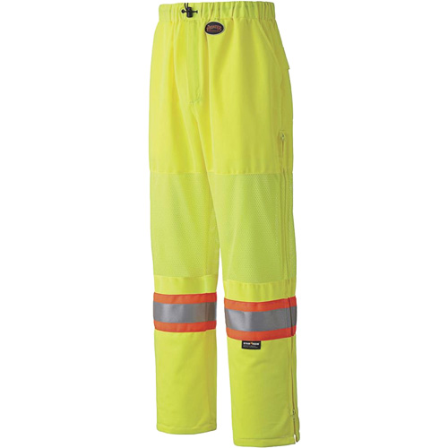 5999P Pantalon de s&eacute;curit&eacute; routi&egrave;re, Polyester, Petit, Jaune lime haute visibilit&eacute; - Pioneer V1070360-S
