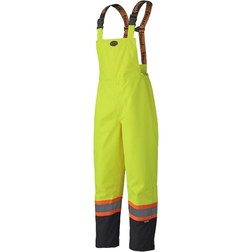 5405 Salopettes imperm&eacute;ables 300D Trilobal antid&eacute;chirure, Polyester, 2T-Grand, Jaune lime haute visibilit&eacute; - Pioneer V1200460-2XL
