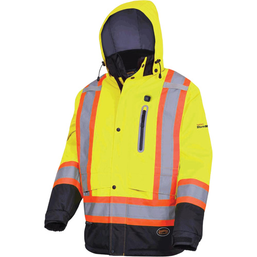 5408 Waterproof Heated Insulated Jacket, Men's, 4X-Large, High Visibility Lime-Yellow - Pioneer V1210160-4XL