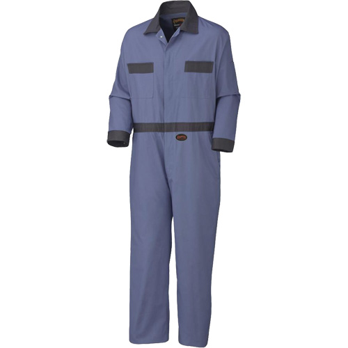 5133 Coveralls with Concealed Brass Buttons, Men's, Navy Blue, Size 36 - Pioneer V2010110-36