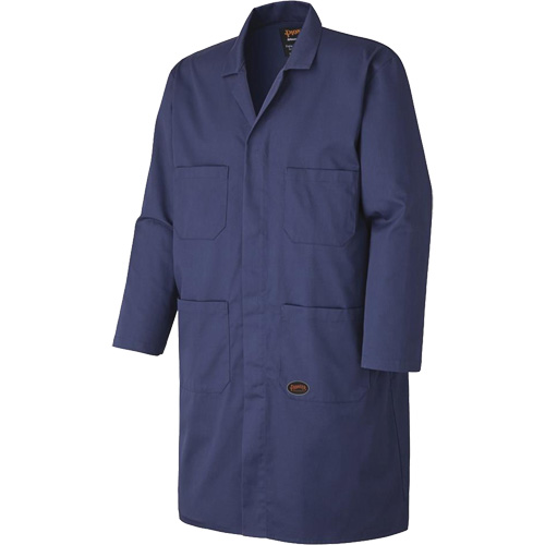 512 Shop Coat, Poly-Cotton, 3X-Large, Navy Blue - Pioneer V2020180-3XL