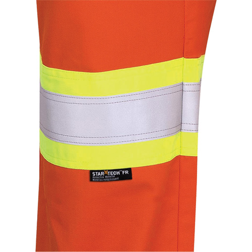 7763 FR-Tech&reg; 88/12 Arc Rated High-Visibility Safety Pants, 32, x 32, High Visibility Orange, 9.7 cal/cm² - Pioneer V2540550-32X32