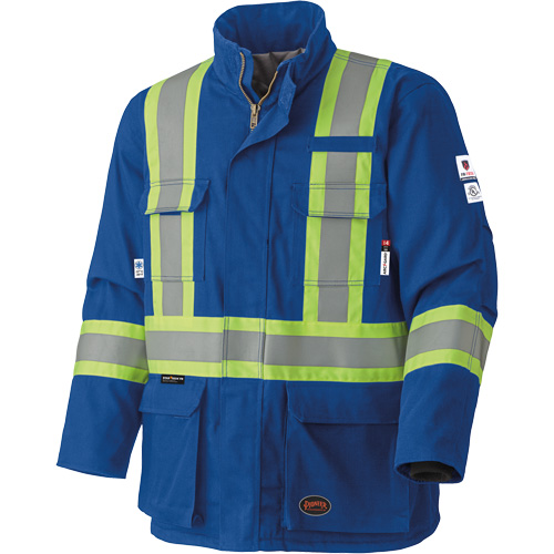5523 Flame-Resistant Safety Parka, Small, Royal Blue, 58 cal/cm² - Pioneer V2560210-S