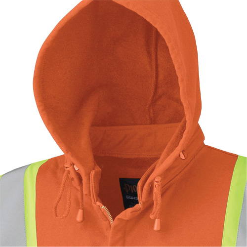 338SF Chandail &agrave; capuche de s&eacute;curit&eacute; ignifug&eacute; avec fermeture &agrave; glissi&egrave;re, Hommes, 3T-Grand, Orange haute visibilit&eacute;, 22 cal/cm² - Pioneer V2570450-3XL