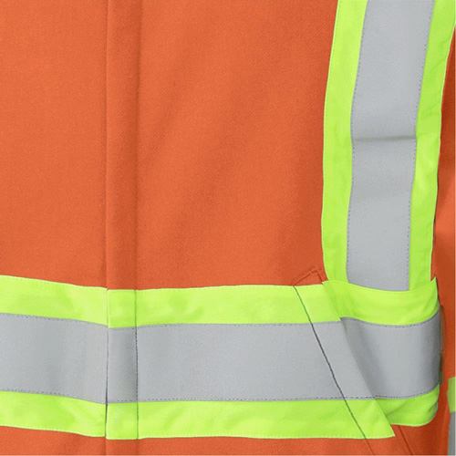 338SF Chandail &agrave; capuche de s&eacute;curit&eacute; ignifug&eacute; avec fermeture &agrave; glissi&egrave;re, Hommes, 3T-Grand, Orange haute visibilit&eacute;, 22 cal/cm² - Pioneer V2570450-3XL