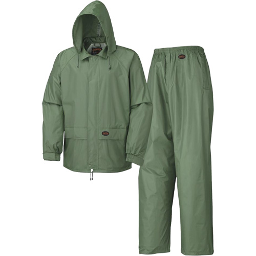 583 Rain Suit, Polyester/PVC, 3X-Large, Green - Pioneer V3040140-3XL