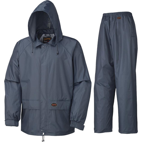883 Rain Suit, Polyester/PVC, Small, Navy Blue - Pioneer V3040180-S