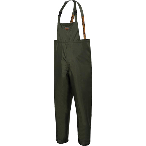 D8120P Nailhead Ripstop Tree Planter Bib Pants, X-Small, Polyester/PVC, Green - Pioneer V3040440-XS