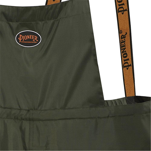 D8120P Nailhead Ripstop Tree Planter Bib Pants, X-Small, Polyester/PVC, Green - Pioneer V3040440-XS