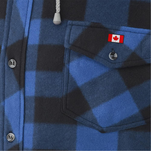 415SS Quilted Hooded Shirt, Men's, 4X-Large, Multi-Colour - Pioneer V3080393-4XL