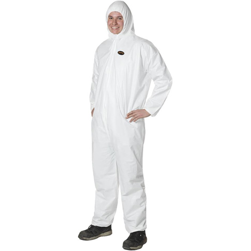 2055 Disposable Coveralls, 5X-Large, White, Microporous - Pioneer V7015550-5XL