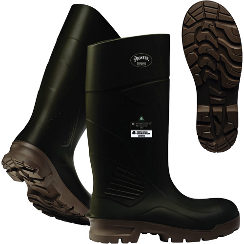 B405FUL.GR Pioneer Steel Plate Boots, Polyurethane, Steel Toe, Size 4, Puncture Resistant Sole - Pioneer V4240640-4