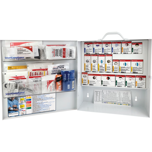 SmartCompliance&reg; First Aid Cabinet, Meets CSA Z1220-17 Type 3 High-Risk Environment, Small (2-25 Workers) - First Aid Central SC-CSA3SFS