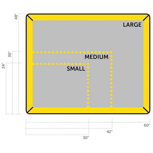 Small Ultra-Filter Pad, 0.8 US gal. Capacity, 2.5' W x 2' L x 3" H, Foam Wall - Ultratech 6540