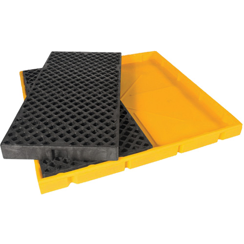 4-Drum Ultra-Spill Deck&reg;, 35 US gal. Spill Capacity, 54.5" x 54.5" x 4.3" - Ultratech 2223