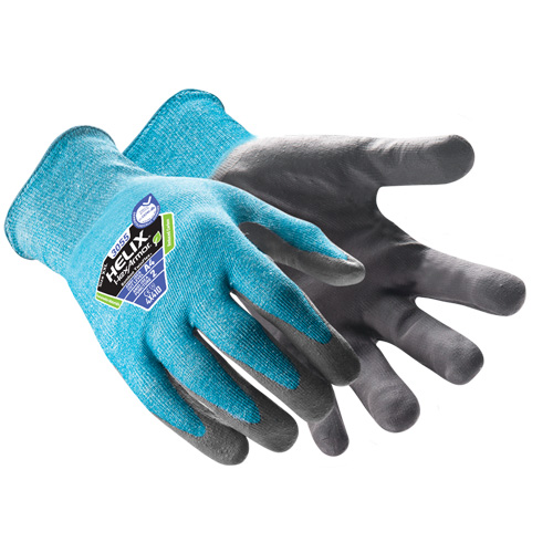 Helix&reg; 3055 Bamboo TwinFlex&reg; Cut-Resistant Gloves, 9/Large, 18 Gauge, Nitrile Coated, ASTM ANSI Level A4 - Hexarmor 3055-L (9)