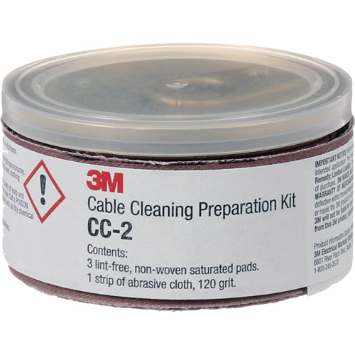 Trousse de pr&eacute;paration de nettoyage de c&acirc;ble - 3M CC-2
