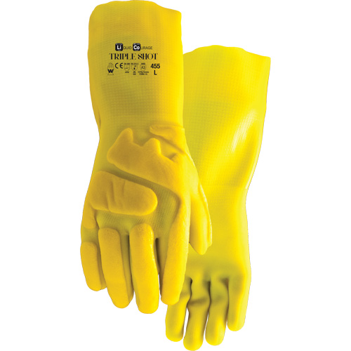 455 Triple Shot Cut-Resistant Gloves, Size Large, PVC, Nylon Inner Lining - Watson Gloves 455-L