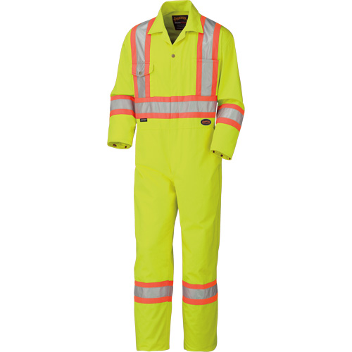 5512T Combinaison haute visibilit&eacute;, 54 (grand taille), Jaune lime haute visibilit&eacute; - Pioneer V202056T-54