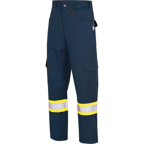 7764 Pantalons de s&eacute;curit&eacute; ignifuges et r&eacute;sistants aux arcs &eacute;lectriques &agrave; haute visibilit&eacute; 88/12 FR-Tech, 30, x 32, Bleu marin - Pioneer V2540640-30X32