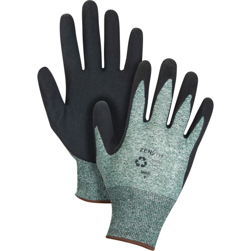 Eco-Friendly Crinkle Grip Coated Gloves, 8, Foam Latex Coating, 15 Gauge, Nylon/RPET Shell - Zenith Safety Products 