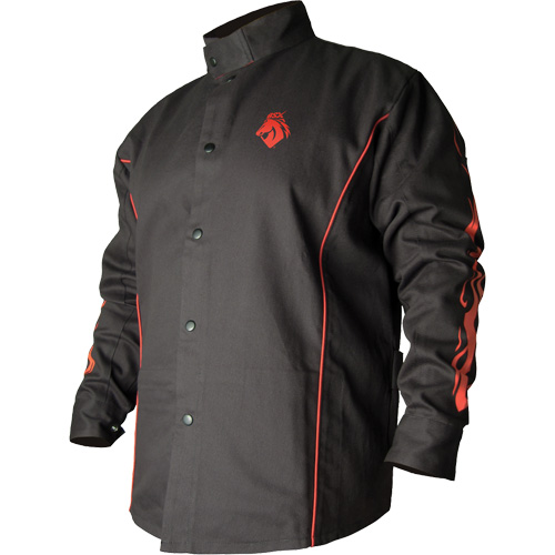 Veste de soudage BSX ignifuge profil&eacute;, Coton, Petit, Noir -  