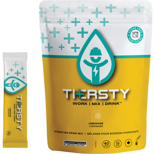 Hydration Drink Mix, Single Serve, Lemonade - THERSTY HYDRATION BAG1040-LEM
