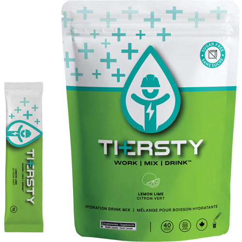 M&eacute;lange de boisson hydratante, Emballage-portion, Citron-lime - THERSTY HYDRATION BAG1040-LLM