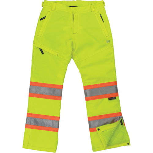 Womens Insulated Flex Safety Pant, Polyester, Small, High Visibility Lime-Yellow - Tough Duck SP071-FLGR-S