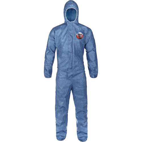 Hooded Coveralls, Large, Blue, MicroMax&reg; VP - Lakeland MVP428-LG