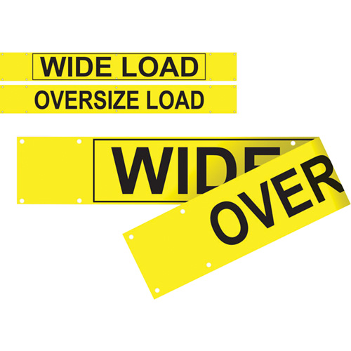 Double Sided Wide Load/Oversized Load Banner, Vinyl, 96" W x 12" H -  