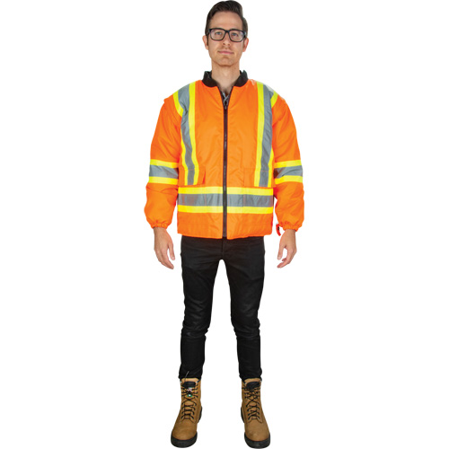 Waterproof 7-in-1 Winter Parka, High Visibility Orange, Large - Zenith Safety Products 