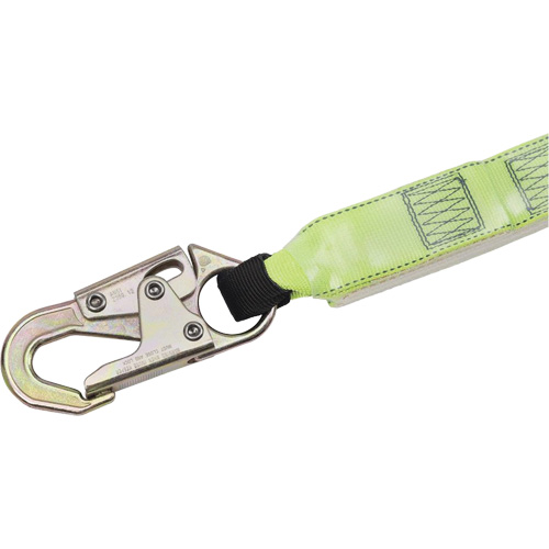 SA-6402-4 Shock Absorbing Lanyard, 4', Form Hook Center, Snap Hook Leg Ends, Polyester - Peakworks V8104724